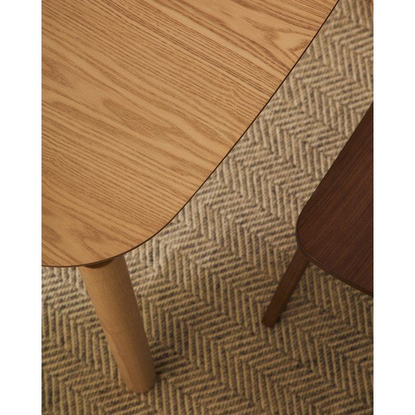 Blagovaonski stol u dekoru jasena 100x100 cm Indara – Kave Home-image-2