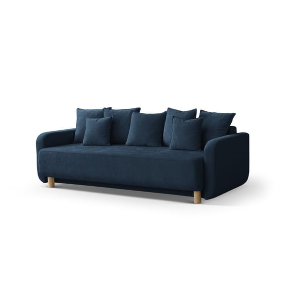 Tamno plava sklopiva/s prostorom za odlaganje sofa 231 cm Elen – Micadoni -image-1