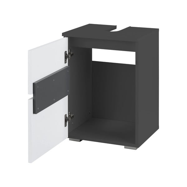 Bijeli/antracitno sivi ormarić za ispod umivaonika 40x55 cm Wisla – Støraa-image-2