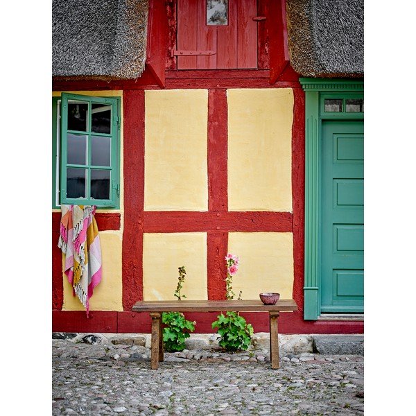 Vrtna klupa od masivnog drveta u prirodnoj boji Brosse – Bloomingville-image-1