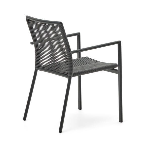 Tamno siva metalna vrtna stolica Culip – Kave Home-image-4