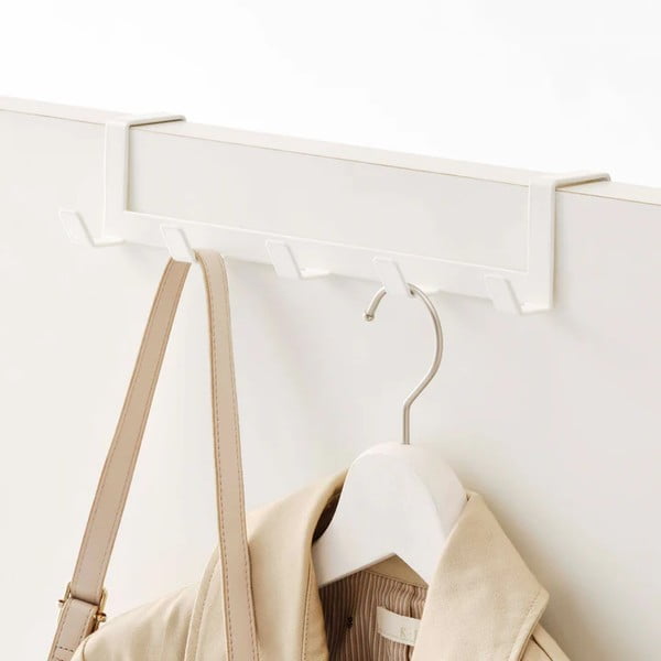 Bijela metalna vješalica za vrata 30 cm Tower – YAMAZAKI-image-3