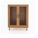 Vitrina od hrastovog drveta u prirodnoj boji 97x125 cm Abies - The Beds