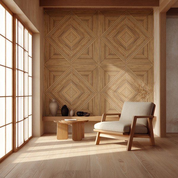 Tekstilni akustični paneli 2 kom 60x60 cm Light Timber II – Styler-image-1