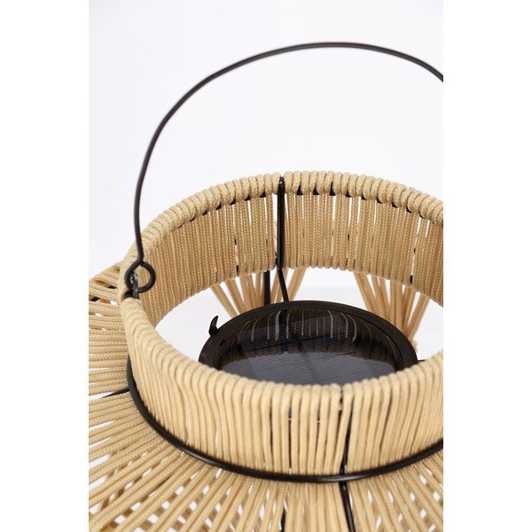 LED lanterna sa solarnim panel u prirodnoj boji (visina 29 cm) Nikhita – Yes Everyday-image-1