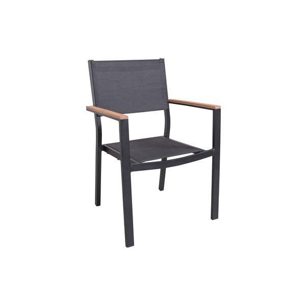 Tamno siva metalna vrtna stolica Cancun – Garden Pleasure