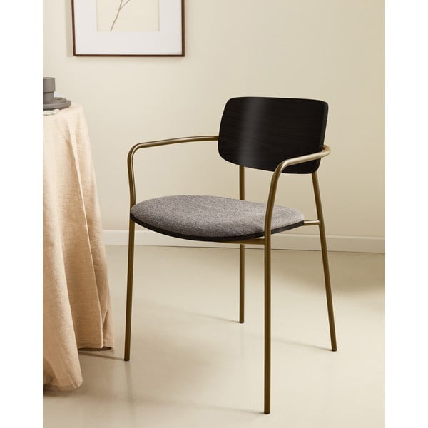 Siva/smeđa blagovaonska stolica Maureen – Kave Home-image-1