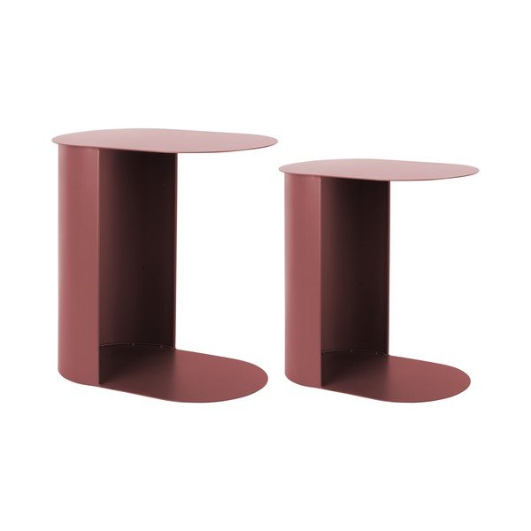 Metalni pomoćni stolići u setu 2 kom 30x45 cm Riqueza Oval – Leitmotiv