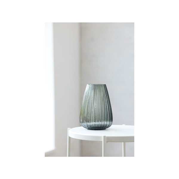 Siva staklena vaza Bitz Kusintha, visina 22 cm-image-3