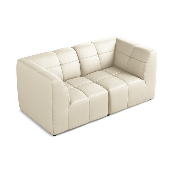 Bež sofa od imitacije kože 180 cm Aloha – Makamii-image-3