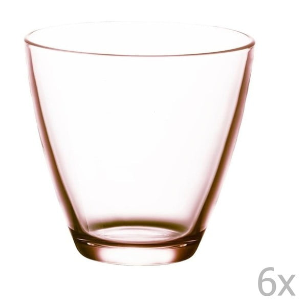 Set od 6 ružičastih čaša za vodu Bitz Fluidum, 260 ml