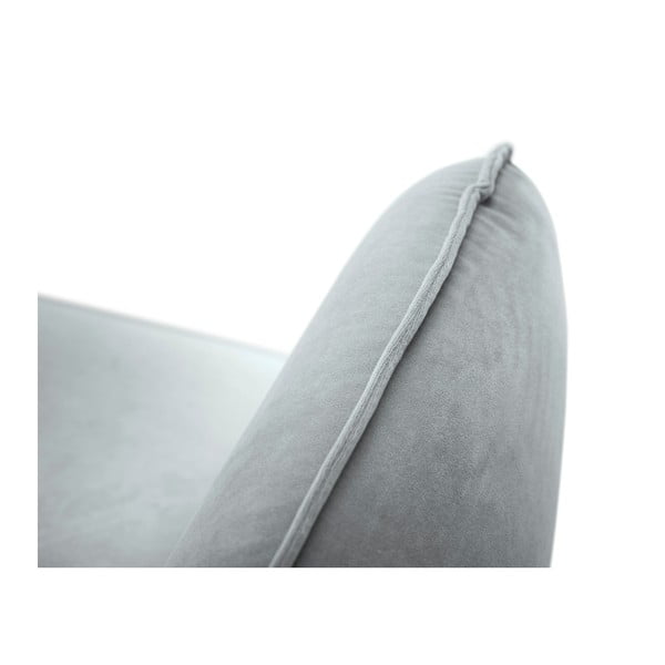 Svijetlo siva baršunasta fotelja Cosmopolitan Design Vienna-image-3