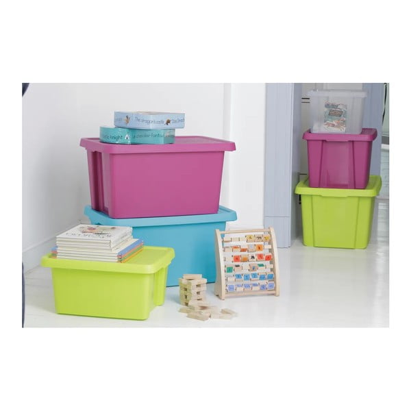 Plava kutija za pohranu s poklopcem Curver Essentials, 26 l-image-2