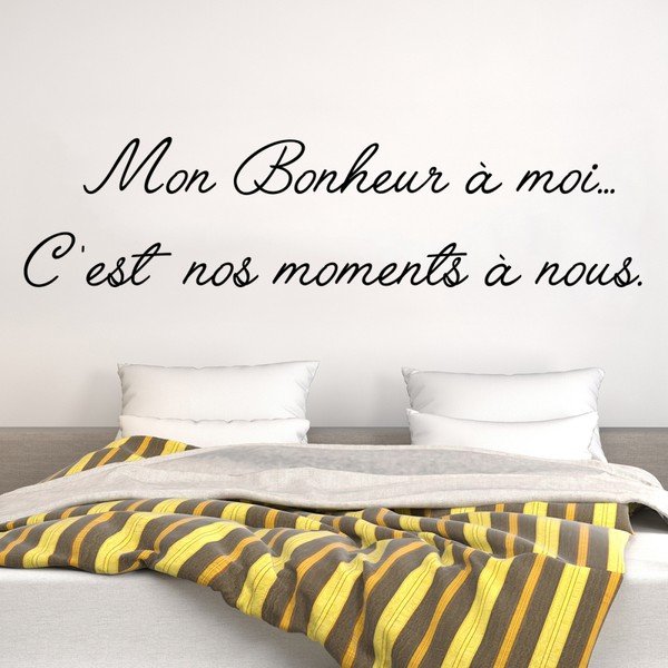Naljepnica Ambijent Mon Bonheur Citat-image-1
