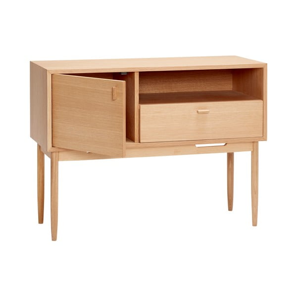 Visoka komoda u dekoru hrasta u prirodnoj boji 100x75 cm Cube – Hübsch