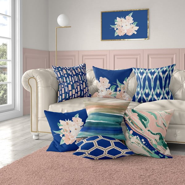 Plavo-ružičasta jastučnica Mike & Co. New York Honey Artsy, 43 x 43 cm-image-2
