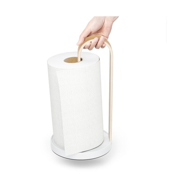 Bijeli drveni stalak za papirnate ručnike ø 17 cm Bellwood – Umbra-image-3