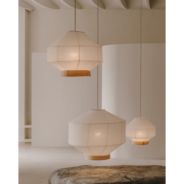 Bijelo sjenilo ø 80 cm Hila – Kave Home-image-2