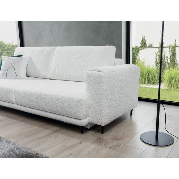 Krem sklopiva/s prostorom za odlaganje sofa od bouclé tkanine 260 cm Dalia – ELTAP-image-2
