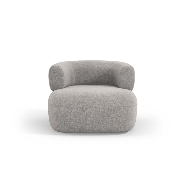 Svijetlo siva fotelja od bouclé tkanine Jenny – Micadoni Home