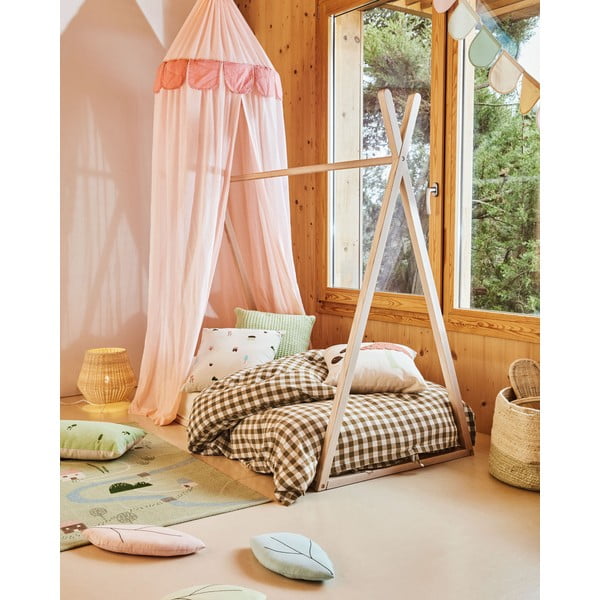 Dječji krevet od masivne bukve u obliku kućice s podnicom 90x190 cm u prirodnoj boji Maralis – Kave Home-image-2