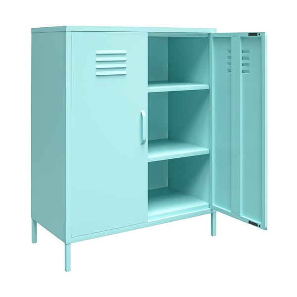 Svjetlo plavi metalni ormar Novogratz Cache, 80 x 102 cm-image-4