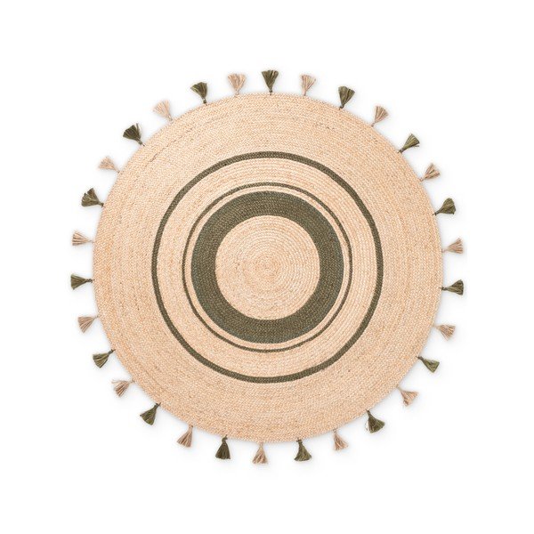 Ručno rađen juten okrugao tepih u prirodnoj boji ø 150 cm Basil – Hanse Home