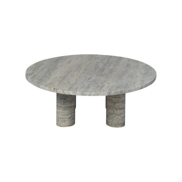 Sivi okrugao stolić za kavu od kamenine ø 75 cm Volos – Blomus