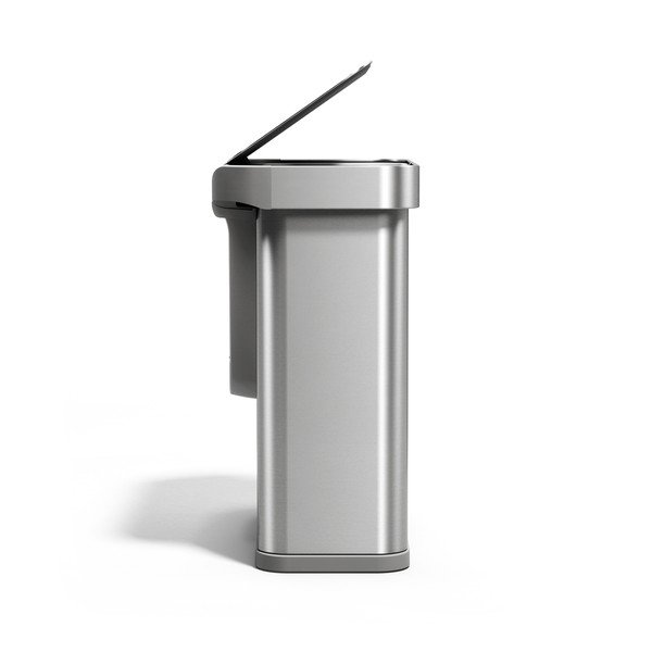 Željezna kanta za smeće 34+24 l za odvojeni otpad/beskontaktna u srebrnoj boji Dual Sensor – simplehuman-image-4