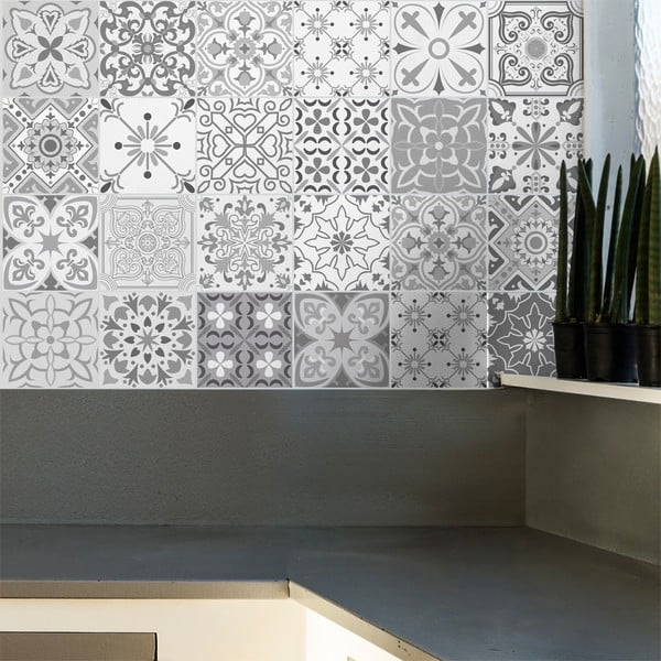 Set s 24 zidne ukrasne naljepnice Ambiance Gythio, 10 x 10 cm-image-3