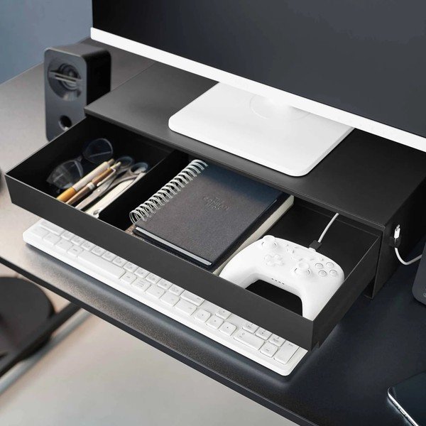 Crno metalno postolje za monitor Tower – YAMAZAKI-image-2