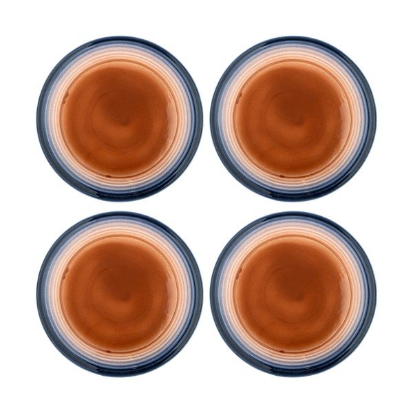 Plavi/narančasti tanjuri u setu 4 kom od kamenine ø 27 cm Tatum – Bloomingville