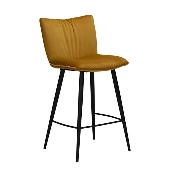 Žuta baršunasta barska stolica DAN-FORM Denmark Join, visina 103 cm