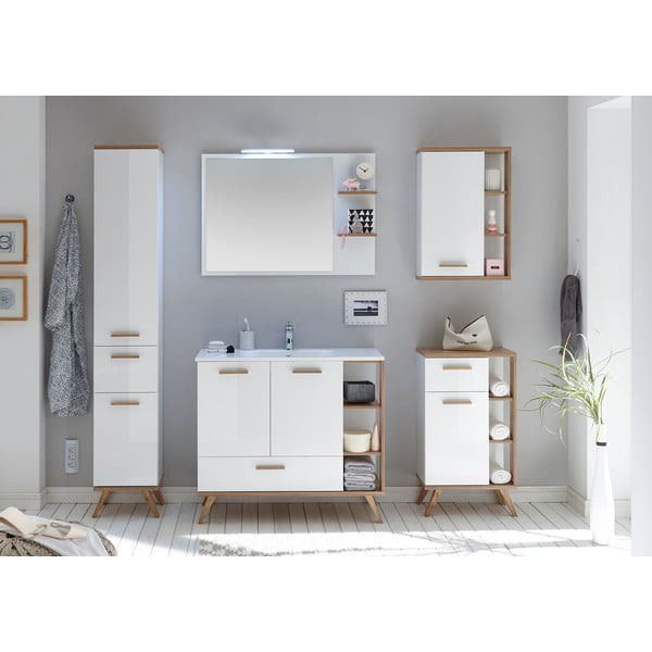 Zidno ogledalo s policama 100x75 cm Set 923 - Pelipal-image-1