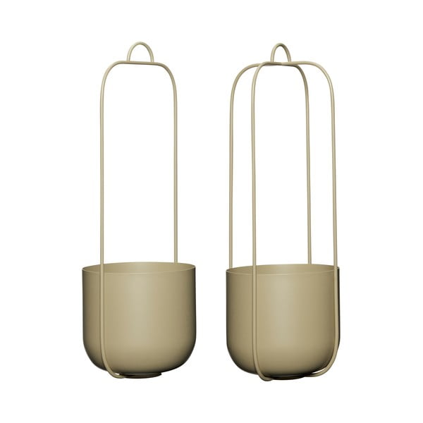 Metalne viseće i zidne navlake za tegle u kompletu 2 kom ø 16 cm Lotus – Hübsch