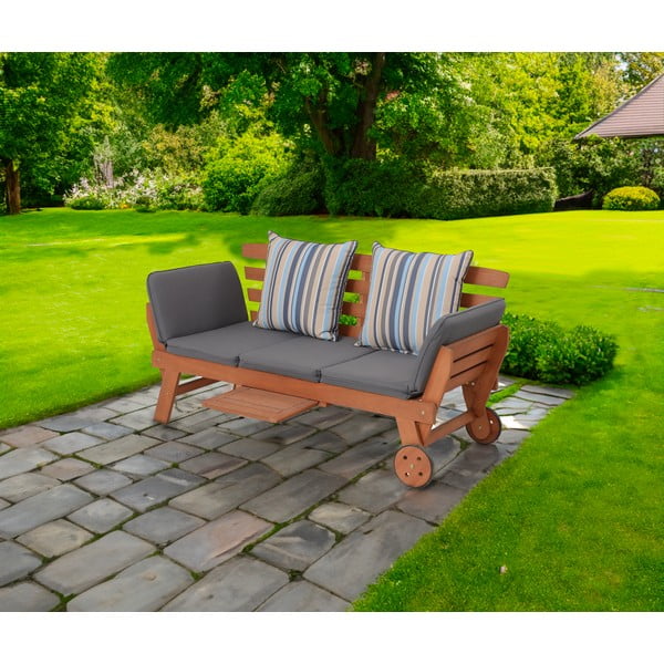 Smeđa vrtna klupa od masivnog drveta Rincon – Garden Pleasure-image-1