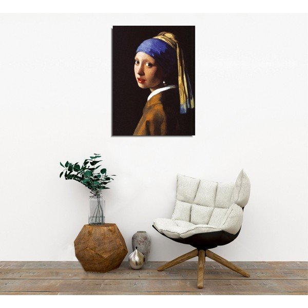 Zidna reprodukcija na platnu Johannes Vermeer The Girl with Pearl, 30 x 40 cm-image-1