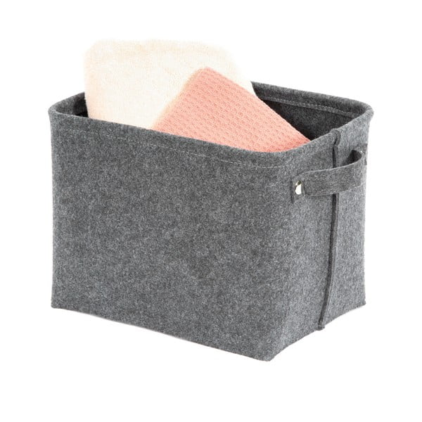 Siva mekana košara za odlaganje Compactor Felt Basket, 29 x 24 cm-image-1
