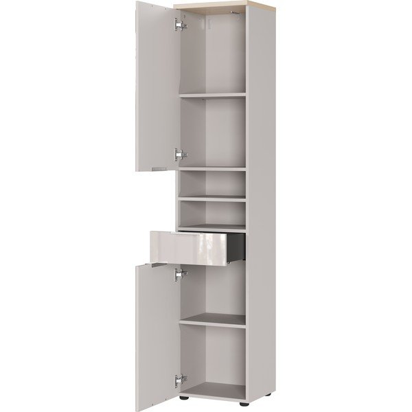 Krem visok/uski kupaonski ormarić u sjajnom dekoru 39x190 cm Tavira – Germania-image-3