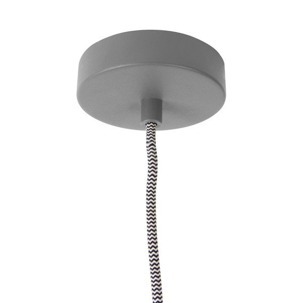 Siva viseća lampa Leitmotiv Slender, visina 14,5 cm-image-1