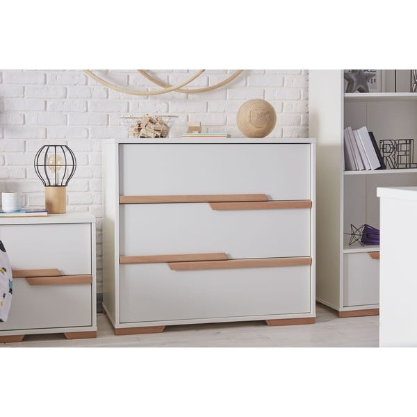 Bijela dječja komoda s ladicama Pinio Snap-image-1