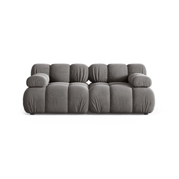 Svijetlo siva baršunasti sofa 188 cm – Micadoni 