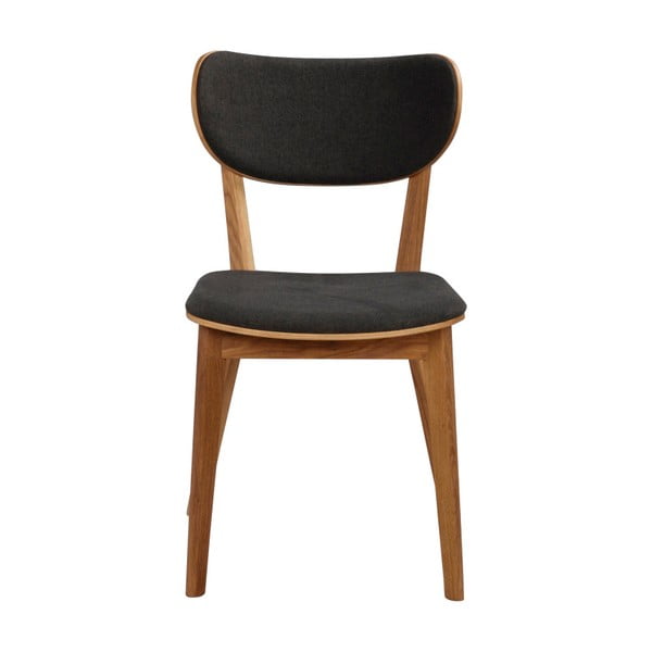 Blagovaona stolica od smeđe hrastovine sa tamno sivim Rowico Cato sjedalom-image-3