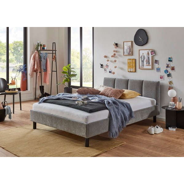 Sivi tapecirani krevet bez podnice 120x200 cm Joker – Meise Möbel-image-1