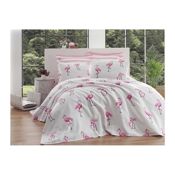 Lagani prekrivač preko kreveta za krevet za jednu osobu Single Pique Tara, 160 x 235 cm