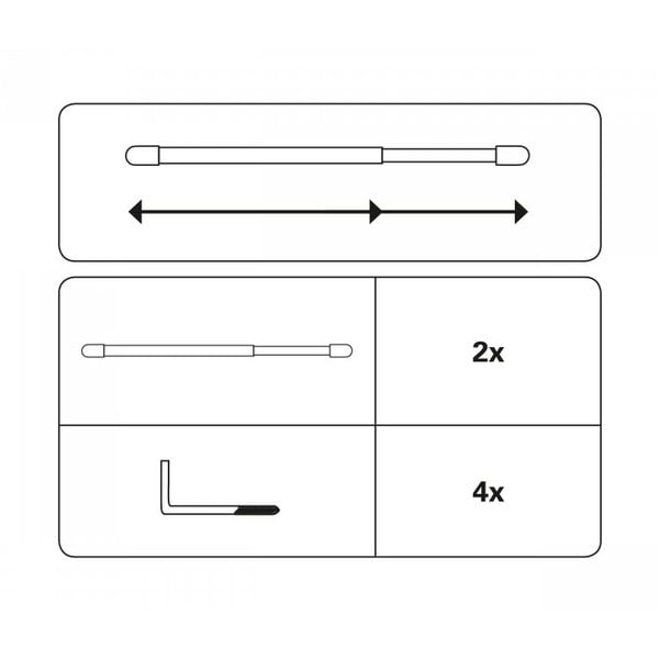 Metalna vitraž šipka na razvlačenje 60 - 90 cm – SP TREND-image-1