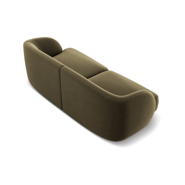 Zelena baršunasta sofa 184 cm Miley  – Micadoni Home-image-3