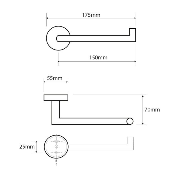Držač za toaletni papir od nehrđajućeg čelika Sapho X-Steel-image-1