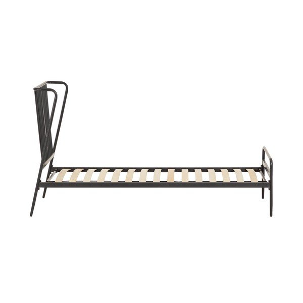 Crni metalni krevet Kave Home Narlu, 90 x 190 cm-image-2