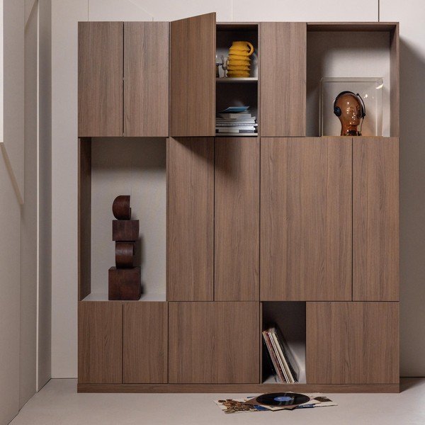 Modularni garderobni ormar u tamnoj prirodnoj boji 80x215 cm Build – WOOOD-image-1